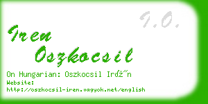 iren oszkocsil business card